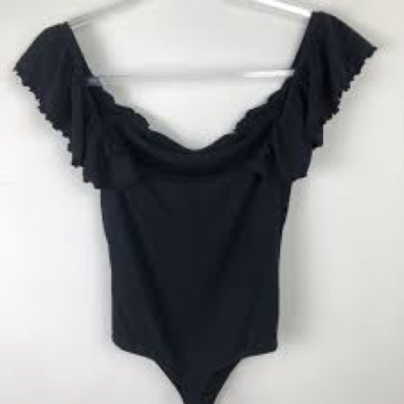 Wilfred off-shoulder black frilly bodysuit in perfect condition - Picture 3 of 3